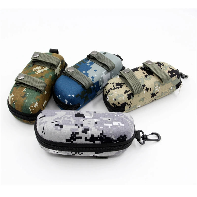 Camouflage Outdoor Sports Glasses Case – Thickened Zipper Sunglasses Storage Box, Anti-Stress & Military Portable