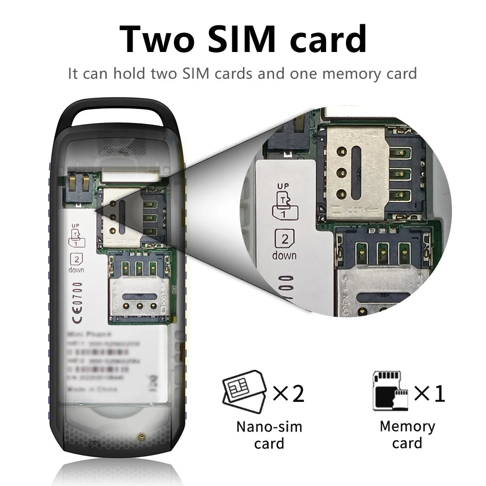 SERVO B25 Super Mini Mobile Phone – Dual SIM, Magic Voice, Bluetooth, Blacklist, Alarm Clock, 2G Feature Cellphone