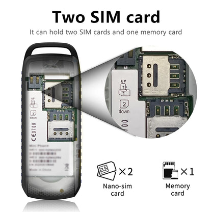 SERVO B25 Super Mini Mobile Phone – Dual SIM, Magic Voice, Bluetooth, Blacklist, Alarm Clock, 2G Feature Cellphone