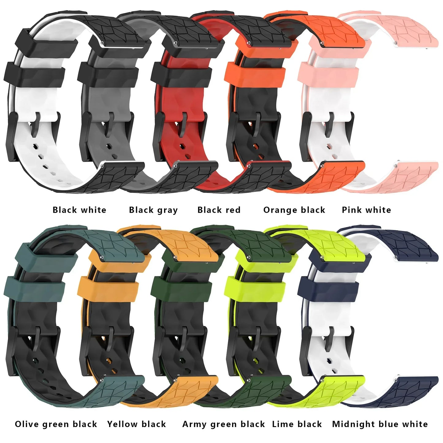 20mm/22mm Silicone Strap for Samsung Galaxy Watch 7/6/5/4 & Huawei GT3/4Pro – Universal Band for Classic Gear S3