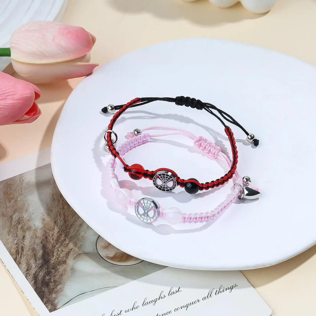 Spider Couple Bracelet - Adjustable Matching Jewelry for Valentine's Day, Everyday Wear and Romantic Gifts