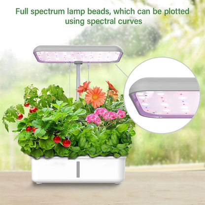 Tuya WiFi Hydroponics System – LED Smart Soilless Indoor Planting Machine with Self-Watering Planter for Home Gardening