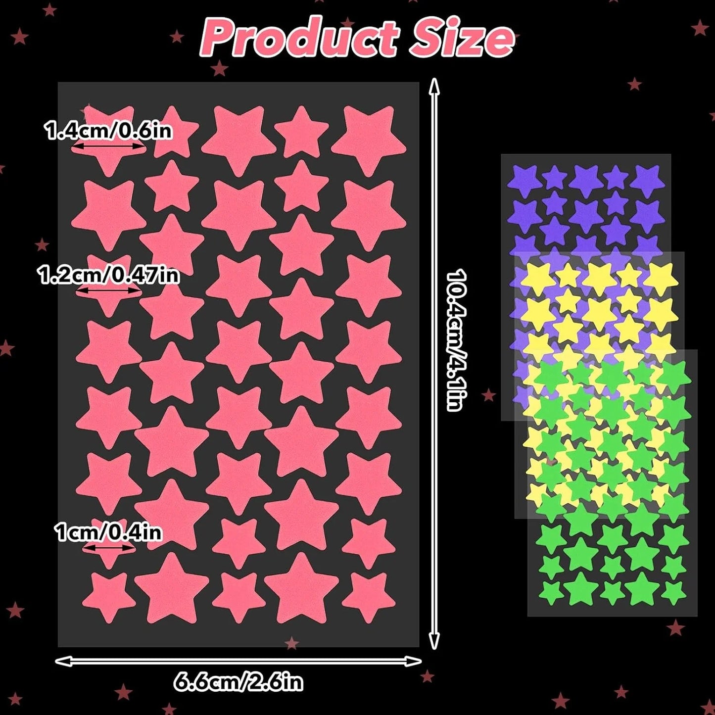 480PCS Multi-Color Star Acne Patches – Ultra-Thin Facial Concealer & Pimple Care Stickers