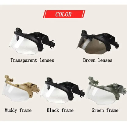 BOOIU Adjustable Tactical Helmet – FAST MICH Helmet with Detachable OP Goggles, Anti-Fog & Anti-Riot CS Protective Gear