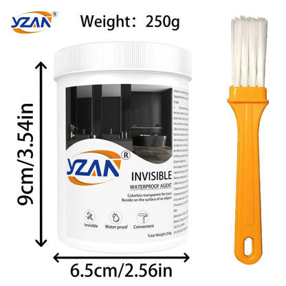 450g Polyurethane Waterproof Coating Sealant – Invisible Nano Repair Glue with Brush for Roof, Bathroom & Wall Cracks, Freeze-Resistant