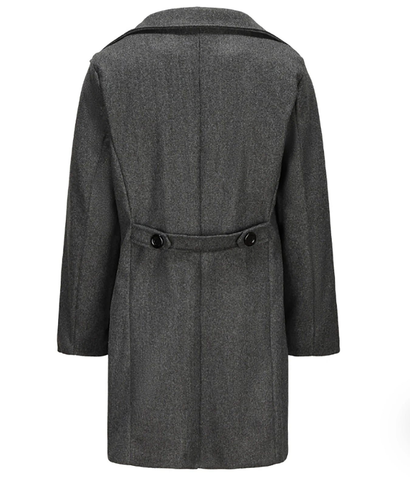 Men's Autumn & Winter Double-Breasted Casual Top Coat – Fashionable Mid-Length Coat for Men
