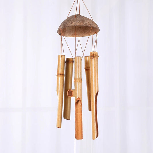 72cm Bamboo Wind Chimes - Outdoor Garden & Patio Decoration for Zen Meditation, Vintage Craft for Home and Yard