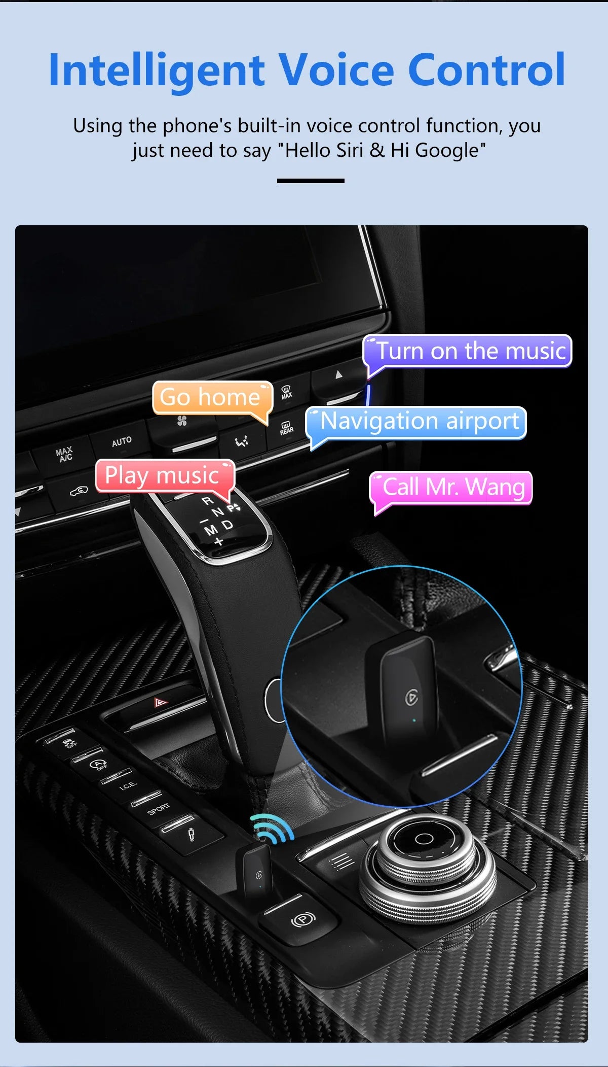 Mini CarPlay Box for Audi, Mercedes, Volvo & Volkswagen – Wireless Android Auto, Bluetooth, Charging, and Siri Support for iOS 15
