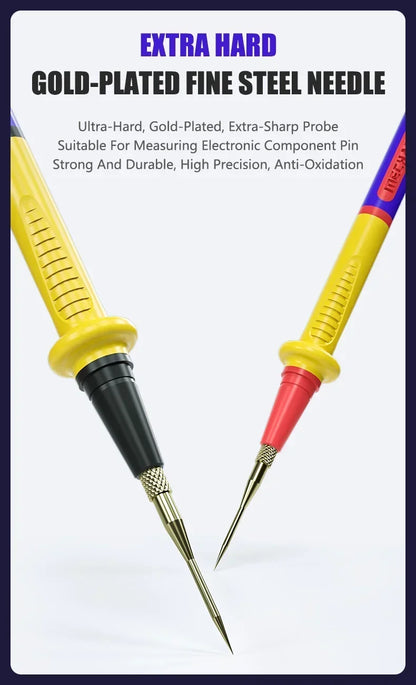 MECHANIC RP4 Ultra-Thin Multimeter Test Leads – Replaceable Pen Tip Cables for Digital & Analog Multimeters