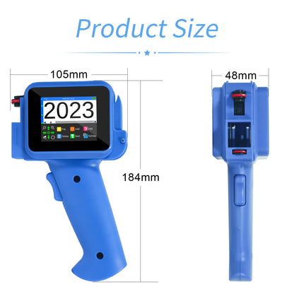 Mini Handheld Inkjet Printer 12.7mm – Portable QR Code, Barcode, Batch, Date, Logo & Expiry Date Coding Machine for Industrial Marking & Printing
