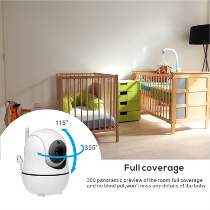 5" Video Baby Monitor with Camera & Audio – 4X Zoom, 22Hr Battery, 1000ft Range, 2-Way Talk, Temperature Sensor & Lullaby Functions