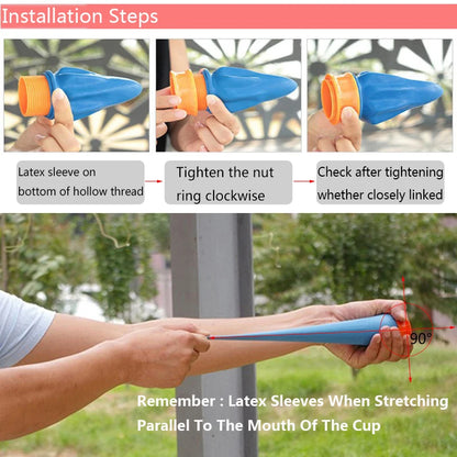 3-Color Latex Slingshot Cup - High Elasticity Outdoor Shooting Toy for Hunting, Camping & Stress Relief