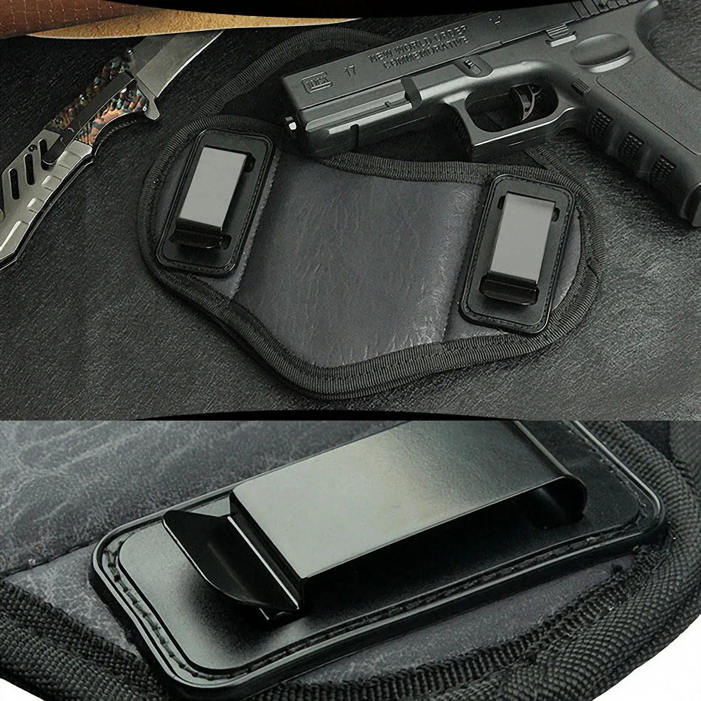 Tactical PU Leather Concealed Gun Holster – Universal Fit for Glock, Sig Sauer, Beretta & Similar Pistols – Hunting Waist Carry Pouch