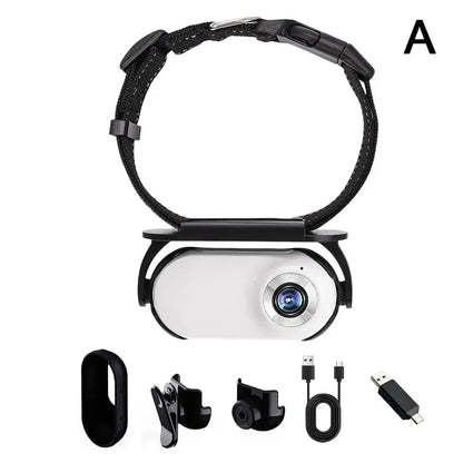 Cat Camera Pet Collar Action Camera - Lightweight 0.96in HD Rechargeable Wide-Angle Video Recorder