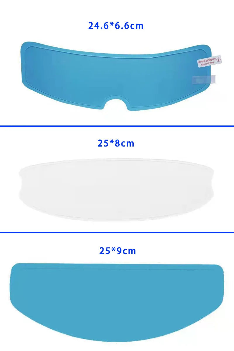 4PCS Universal Motorcycle Helmet Anti-Fog & Rainproof Film - Clear Coating Sticker for Helmet Accessories