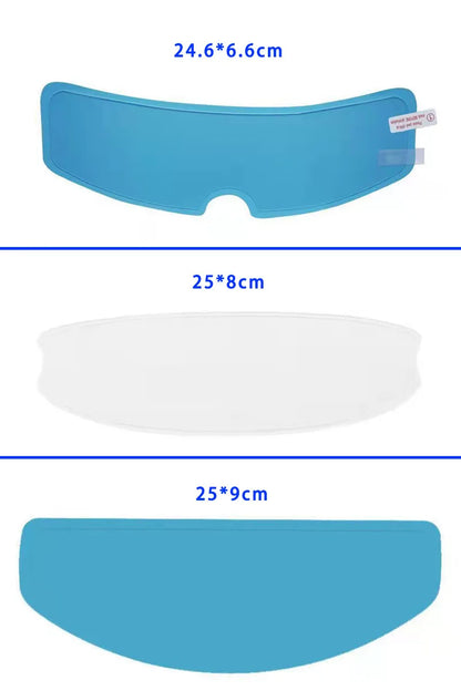 4PCS Universal Motorcycle Helmet Anti-Fog & Rainproof Film - Clear Coating Sticker for Helmet Accessories