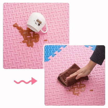 12pcs Foam Baby Play Mat – Soft Interlocking Puzzle Floor Tiles for Kids, Exercise & Play Rug 30x30x1cm