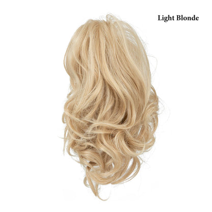 SARLA Premium Synthetic Claw Clip-In Ponytail Extensions – Blonde Hairpiece, Fake Pigtail Hair Bun for Women P026