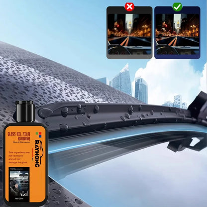 Motorcycle & Car Glass Oil Film Remover – Windshield Polishing Compound for Crystal Clear Window Cleaning & Auto Detailing