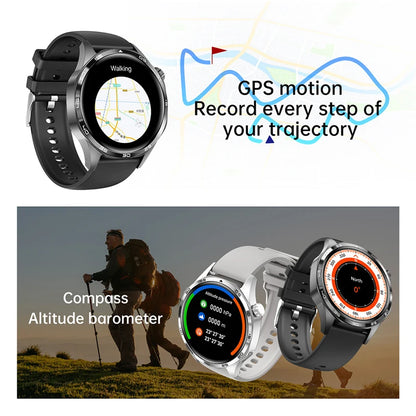 2025 GPS NFC Smartwatch for Men – 360x360 AMOLED HD Screen, Bluetooth Call, Waterproof, Compatible with Huawei Watch 5 Pro