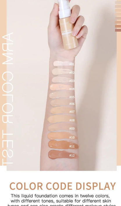 Waterproof Liquid Foundation – Sweat-Resistant Makeup with Effective Concealer Coverage