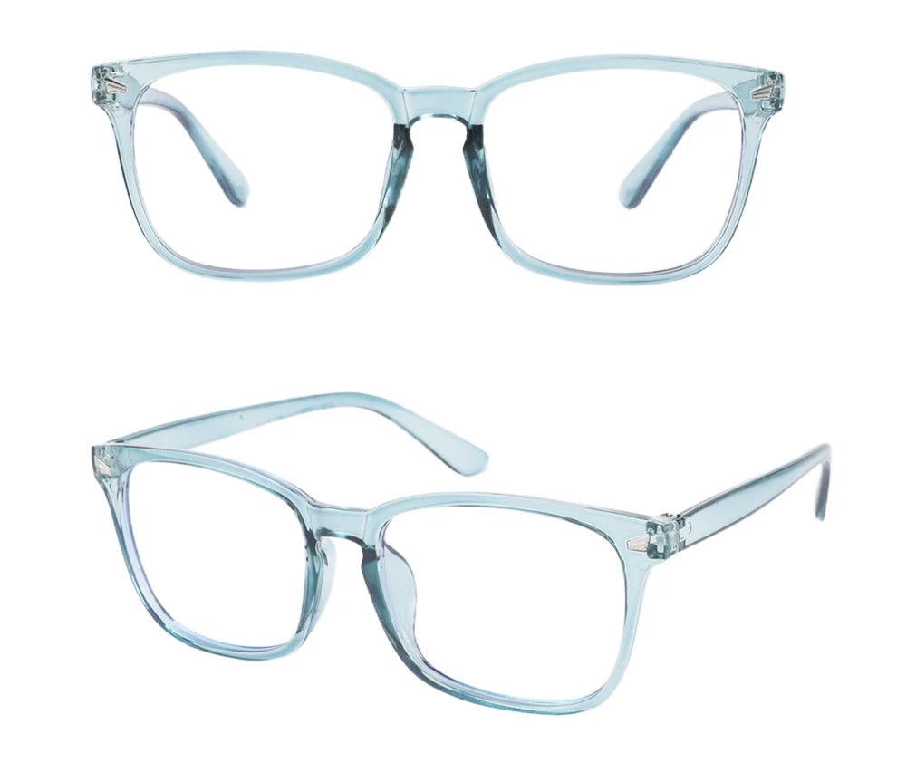 Square Blue Light Blocking Glasses – Nerd Eyeglasses Frame for Computer & Gaming Protection