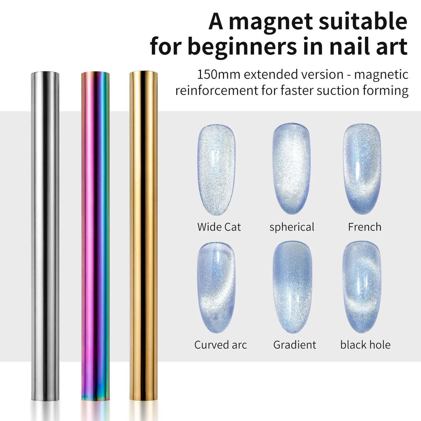 Cat Eye Nail Magnetic Stick – Cylindrical Magnet for UV Gel Polish Snowlight Glitter Manicure Design