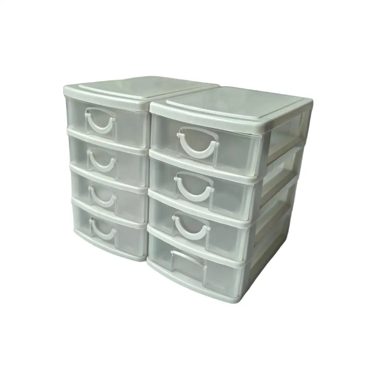 4 Layer Jewelry Storage Box - Transparent Drawer Organizer with Rhinestone Earring Storage Design