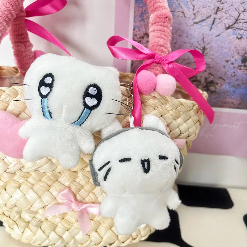 Cute Kitten Plush Keychain - Mini Crying Cat Doll Pendant for Backpacks, Bags & Everyday Charms