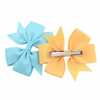 20/40PCS Sweet Candy Color Bow Hair Clip Set – Cute Ribbon Hairpins for Baby Girls & Kids Hair Accessories Gift
