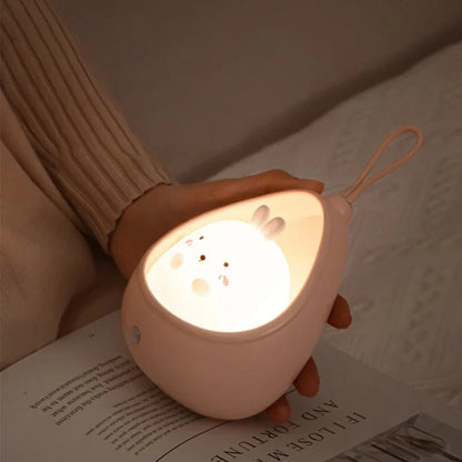 LED Night Light with Human Sensor – USB Rechargeable Sleep Lamp for Bedroom, Bedside, Corridor & Desktop Decoration