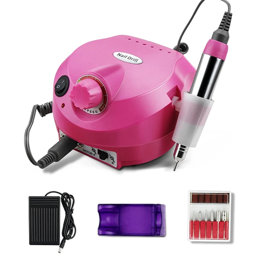 35,000/20,000 RPM Electric Nail Drill Machine – Professional Manicure & Pedicure File with Mill Cutter Sets for Nail Tips