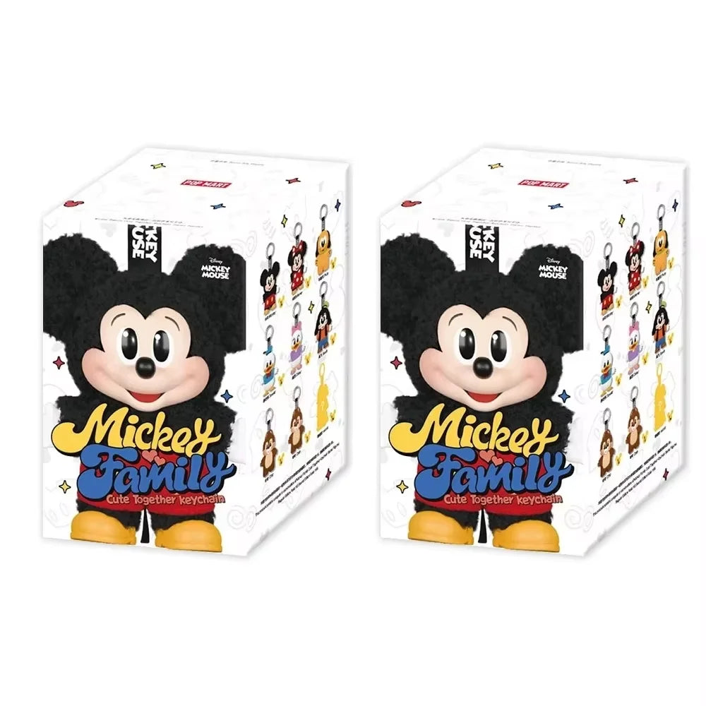Genuine Pop Mickey Family Keychain Blind Box – Cute Vinyl Anime Figure Decoration Collectible Kid Gift Series