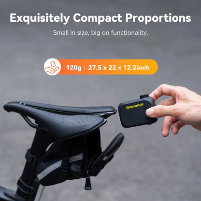 Anoutway AT1 Pro Mini Electric Bike Pump – Cordless Tire Inflator with Screen, 120PSI Max, 25-Min Fast Charging, 450mAh Battery
