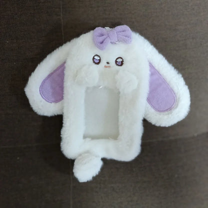 Multifunctional Rabbit & Dog Photocard Case - Cute Photo Card Holder for Idol Photos, Collectibles & Protective Storage