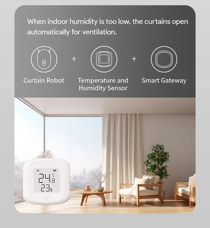 Tuya Smart Zigbee Curtain Motor with Hooks – T U Rail Smart Curtain Pusher, Siri, Google Home & Alexa Voice Control