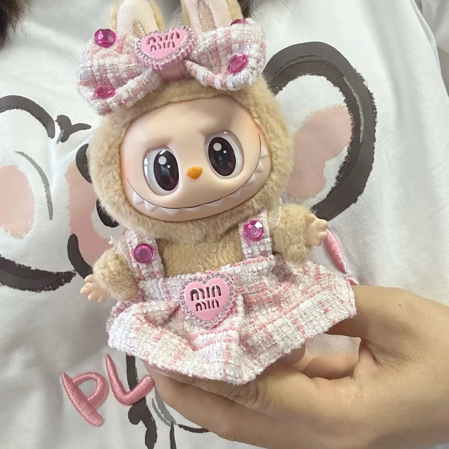 17cm Mini Plush Doll Clothes — Kpop EXO Labubu Idol Outfit Accessories Gift