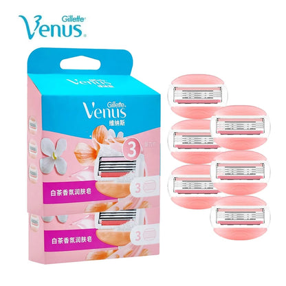 Gillette Venus ComfortGlide White Tea Razor Blade Refills - 3-Layer Blades for Smooth Shaving on All Skin Types