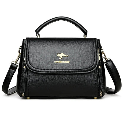 Women’s Soft Leather Top-Handle Bag – Luxury Shoulder Messenger Handbag & High-Quality Purse