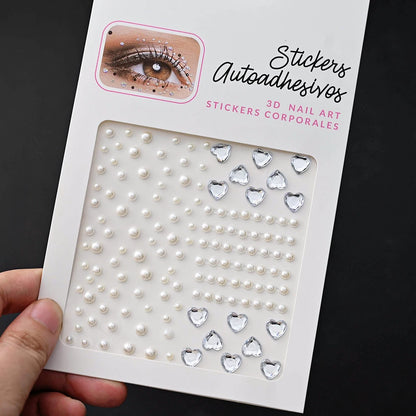 5D Face Diamond Gem Stickers - Colorful Rhinestone Body Makeup Tattoo for Festival, Nail Art & DIY Bling Style