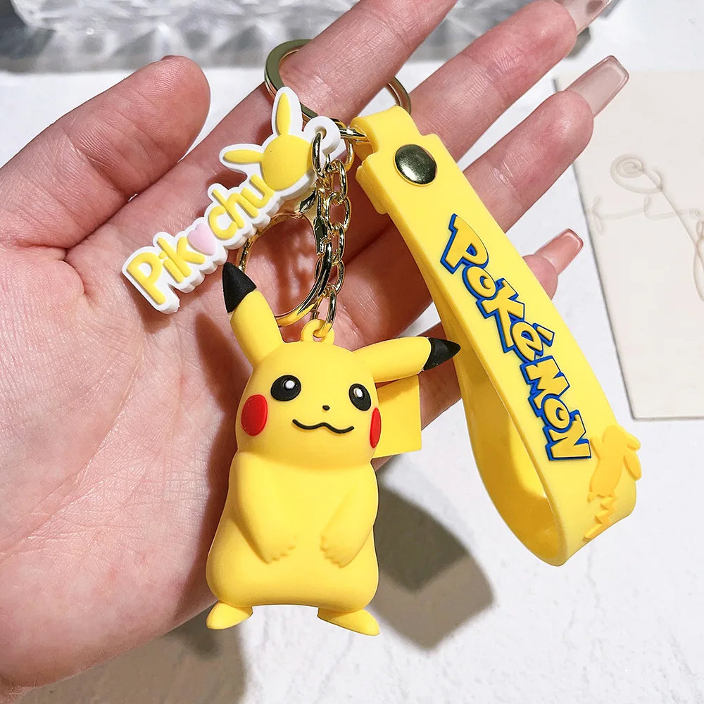 Pokemon Pikachu Keychain Anime Cartoon Figure Toy Pendant – Charmander Psyduck Bag & Car Key Ring Kid Gift