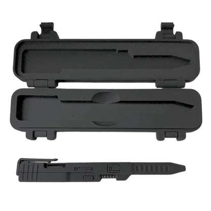 Tactical Slide Action Ballpoint Pen - Refillable Smooth Ink EDC Writing Tool with Case