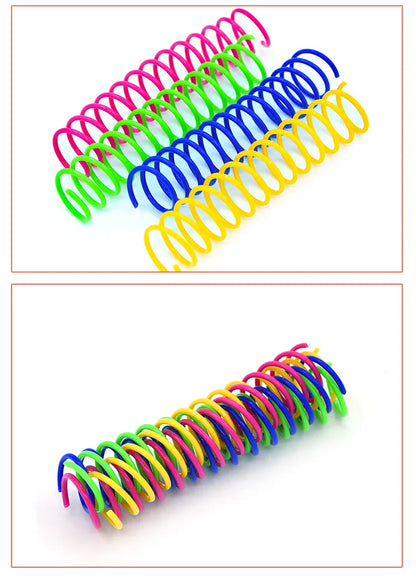 4/8/12PCS Cat Plastic Spring Toy – Interactive Beating Toy for Cats & Small Dogs, Fun Kitten Accessories
