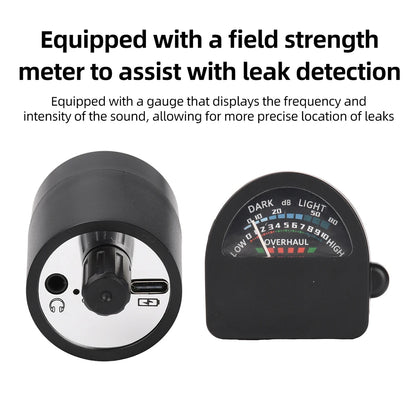 Home Pipe Leak Detector - High-Sensitivity Wall Leakage Tester with Type-C Charging & Noise-Canceling Headphones