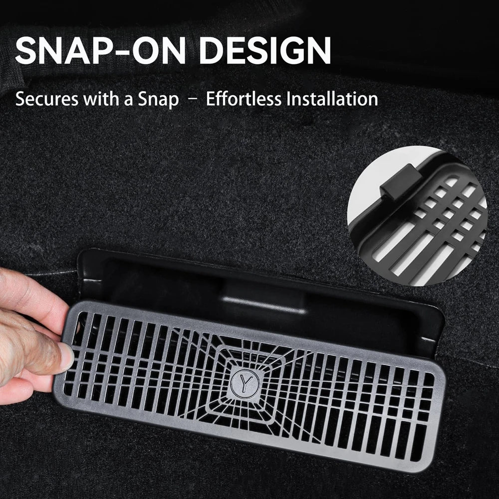 Tesla Model 3 and Model Y Juniper Under-Seat Vent Cover – Rear Air Conditioning Outlet Protector Grill (2025–2026)