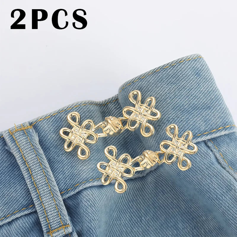 Knot Waist Buckle - Detachable Non-Sew Waist Tightening Accessory