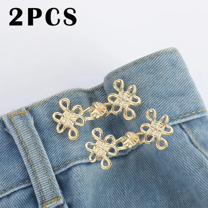 Knot Waist Buckle - Detachable Non-Sew Waist Tightening Accessory