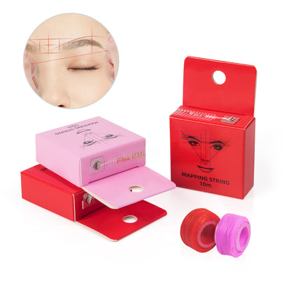 10m Pre-Inked Mapping String for Eyebrows – Microblading & PMU Marker Thread in Box for Tattoo Brow Mapping