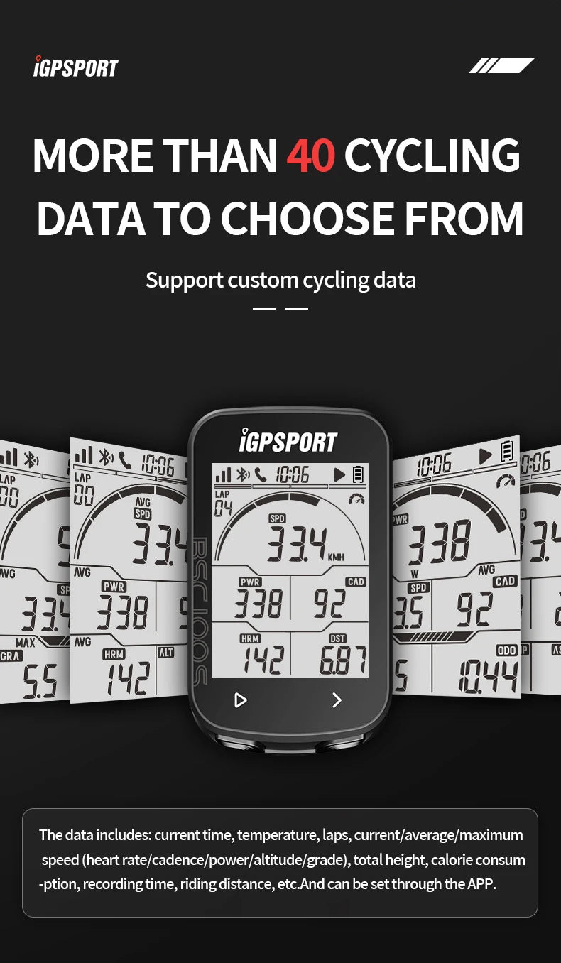 IGPSPORT BSC100S GPS Bike Computer — Wireless Speedometer & Cycling Odometer