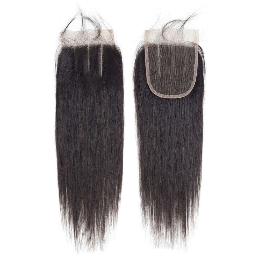 13x4 Transparent Lace Frontal – Brazilian Straight Human Hair Closure 4x4, 5x5, 6x6, 24 Inch for Women
